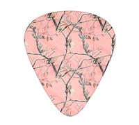 Púas de guitarra de camuflaje de hojas rosas, clásicas, triangulares, acústicas y eléctricas, para guitarristas, 12 piezas