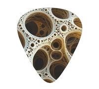 Púas de guitarra de celosía circular fractal en tamaños finos, medianos y gruesos, juego de 12 piezas, adecuadas para guitarra eléctrica y varios instrumentos