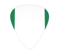 Púas de guitarra de celuloide con estampado de bandera de Nigeria para bajo acústico, púas de guitarra con caja organizadora