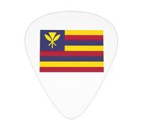 Púas de guitarra de celuloide con estampado de bandera del Reino de Hawái para bajo de guitarra acústica, púas de guitarra con caja organizadora
