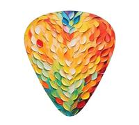 Púas de guitarra de celuloide con estampado de corazón colorido para bajo acústico, púas de guitarra con caja organizadora