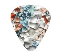 Púas de guitarra de cerámica con fragmentos de píxeles WZYWHJ Prints, 12 piezas, púas de fácil agarre para tu bajo, ukelele, guitarra acústica o eléctrica