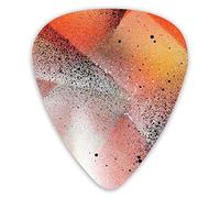 Púas de guitarra de color naranja en rombo irregular 12 piezas de púas de ukelele que incluyen 0,46 mm 0,71 mm 0,96 mm