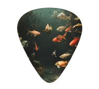 Púas de guitarra de estanque de peces de mar profundo en tamaños finos, medianos y gruesos, juego de 12 piezas, adecuadas para guitarra eléctrica y varios instrumentos