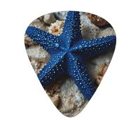 Púas de guitarra de estrella de mar azul en tres grosores diferentes, adecuadas para guitarras eléctricas y guitarristas de banda