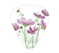 Púas de guitarra de flores de temporada de primavera, paquete de 12 púas de guitarra universales ABS, patrón de Bipinnatus, flora de primavera, botánica de Asteraceae, para guitarra acústica y eléctri