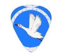 Púas de guitarra de ganso blanco volador, finas, medianas, pesadas, 12 piezas, adecuadas para guitarra, bajo, guitarra eléctrica, ukelele, púas de guitarra resistentes al desgaste,