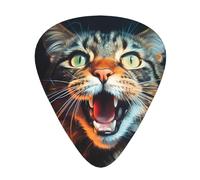 Púas de guitarra de gato de boca abierta en tamaños finos, medianos y gruesos, juego de 12 piezas, adecuadas para guitarra eléctrica y varios instrumentos