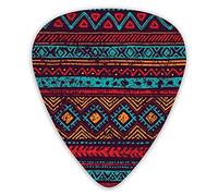 Púas de guitarra de gran tamaño con estampado retro y diseño de reina rectangular étnico Premium Picks Sampler 12 paquetes - Variedad de púas de guitarra Púas