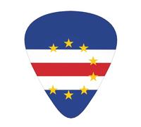 Púas de guitarra de la bandera de Cabo Verde, finas, medianas, pesadas, 12 piezas, adecuadas para guitarra, bajo, guitarra eléctrica, ukelele, púas de guitarra resistentes al desgaste,