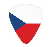 Púas de guitarra de la bandera de la República Checa en tamaños finos, medianos y gruesos, juego de 12 piezas, adecuado para guitarra eléctrica y varios instrumentos