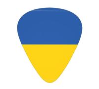 Púas de guitarra de la bandera de Ucrania en tres grosores diferentes, adecuadas para guitarras eléctricas y guitarristas de banda