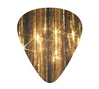 Púas de guitarra de lentejuelas doradas brillantes, clásicas, triangulares, bajos, acústicas y eléctricas, para guitarristas, 12 piezas