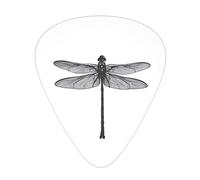 Púas de guitarra de libélula clásica, triangular, bajo, acústica y eléctrica, para guitarristas, 12 piezas