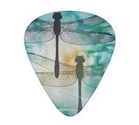 Púas de guitarra de libélula clásica, triangular, bajo, acústica y eléctrica, para guitarristas, 12 piezas