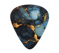 Púas de guitarra de mármol negro y dorado en tamaños finos, medianos y gruesos, juego de 12 piezas, adecuadas para guitarra eléctrica y varios instrumentos