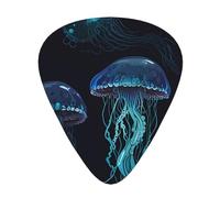 Púas de guitarra de medusas de dibujos animados en tres grosores diferentes, adecuadas para guitarras eléctricas y guitarristas de banda