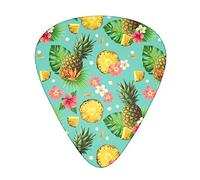 Púas de guitarra de moda Púas de guitarra para su guitarra eléctrica, acústica o bajo Púas de guitarra florales de flores de piña tropical de lujo 0.46 mm / 0.71 mm / 0.96 mm