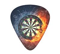 Púas de guitarra de moda Púas de guitarra para su guitarra eléctrica, acústica o bajo Tablero de dardos de lujo Púas de guitarra de fuego de agua helada 0.46 mm / 0.71 mm / 0.96 mm