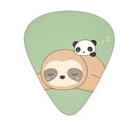 Púas de guitarra de panda y perezoso clásico, triangular, bajo, acústica y eléctrica, para guitarristas, 12 piezas