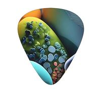 Púas de guitarra de piedras de colores, finas, medianas, pesadas, 12 piezas, adecuadas para guitarra, bajo, guitarra eléctrica, ukelele, púas de guitarra resistentes al desgaste