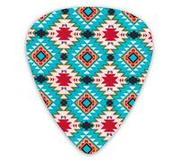 Púas de guitarra de tela étnica, púas de bajo premium para guitarra eléctrica y bajo con tres tamaños (paquete de 12)