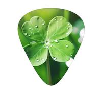Púas de guitarra de trébol de cuatro hojas en tamaños finos, medianos y gruesos, juego de 12 piezas, adecuadas para guitarra eléctrica y varios instrumentos