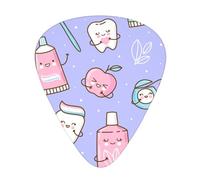 Púas de guitarra dentales con diseño de dientes, 12 unidades, el mejor regalo musical, incluye 0,46 mm, 0,71 mm y 0,96 mm.