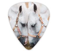 Púas de guitarra Dos púas de ukelele White Horse 12 piezas, incluidas 0,46 mm 0,71 mm 0,96 mm