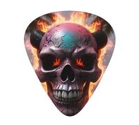 Púas de guitarra duraderas con diseño de calavera de llama, oveja, coco. Tres grosores finos, medianos y gruesos, adecuados para guitarra, bajo, guitarra eléctrica y ukelele