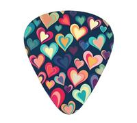 Púas de guitarra duraderas con imagen de amor: tres grosores finos, medianos y gruesos disponibles, adecuadas para guitarra, bajo, guitarra eléctrica y ukelele