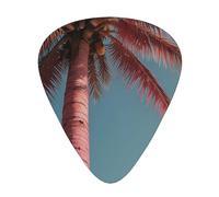 Púas de guitarra duraderas de árbol de coco rosa: tres grosores de fino, medio y grueso, adecuadas para guitarra, bajo, guitarra eléctrica y ukelele