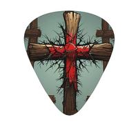 Púas de guitarra duraderas de cruz de dibujos animados: tres grosores de fino, medio y grueso están disponibles, adecuadas para guitarra, bajo, guitarra eléctrica y ukelele