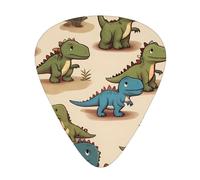 Púas de guitarra duraderas de dinosaurio pequeño: tres grosores de fino, medio y grueso están disponibles, adecuadas para guitarra, bajo, guitarra eléctrica y ukelele
