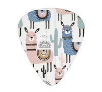 Púas de guitarra eléctrica con diseño de cactus de alpaca llama, para una experiencia musical sin igual