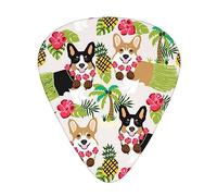 Púas de guitarra eléctrica Corgi Hawaiian Tropical Summer Pineapple Premium Bass Guitar, Púas de guitarra para una experiencia musical inigualable