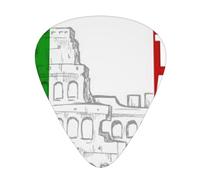 Púas de guitarra eléctrica de bajo con bandera italiana del Coliseo Romano, púas de guitarra para una experiencia musical inigualable