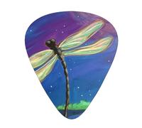 Púas de guitarra eléctrica de bajo premium con diseño de libélula para una experiencia musical sin igual