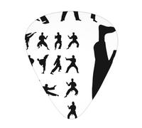 Púas de guitarra eléctrica Silhouettes Of Martial Arts Premium Bass para guitarra eléctrica para una experiencia musical sin igual