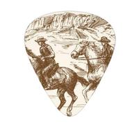 Púas de guitarra eléctrica West Desert Cactus con vaqueros montando caballos de alta calidad, púas de guitarra para una experiencia musical inigualable