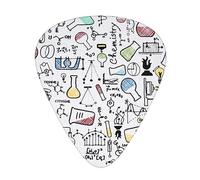 Púas de guitarra, experimento de química para guitarra acústica, guitarra eléctrica, bajo, ukelele de tres tamaños (paquete de 12)
