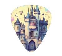 Púas de guitarra Fairytale Castle en tres grosores diferentes, adecuadas para guitarras eléctricas y guitarristas de banda