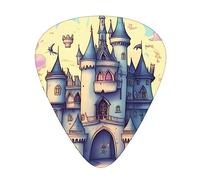 Púas de guitarra Fairytale Castle, púas de celuloide de alta calidad para una mejor jugabilidad y tono.