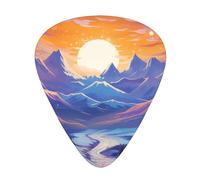 Púas de guitarra "Fantásticas puestas de sol" (12 unidades), acústicas, esenciales, gruesas y finas, para estudiantes, 0,46, 0,96 y 0,71 m