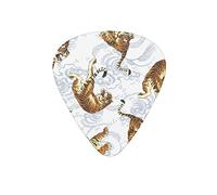 Púas de guitarra feroz Tiger Wave Cloud White Guitar Púa para bajo eléctrico, guitarra acústica, regalo de 12 unidades con caja