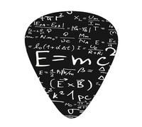 Púas de guitarra, fórmulas de ecuaciones matemáticas para guitarra acústica, guitarra eléctrica, bajo, ukelele de tres tamaños (paquete de 12)