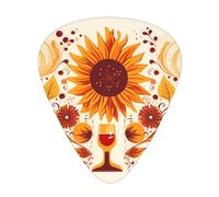 Púas de guitarra Gerbera Art en tres grosores diferentes, adecuadas para guitarras eléctricas y guitarristas de banda