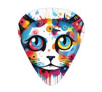 Púas de guitarra Graffiti Cat Head en tres grosores diferentes, adecuadas para guitarras eléctricas y músicos de banda