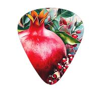 Púas de guitarra granada, paquete de 12 con caja de almacenamiento, 3 grosores de 0,46/0,71/0,96 mm, púas ABS para guitarra, ukelele y bajo