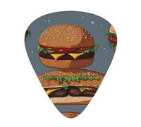 Púas de guitarra Hamburguesa en tamaños finos, medianos y gruesos, juego de 12 piezas, adecuadas para guitarra eléctrica y varios instrumentos